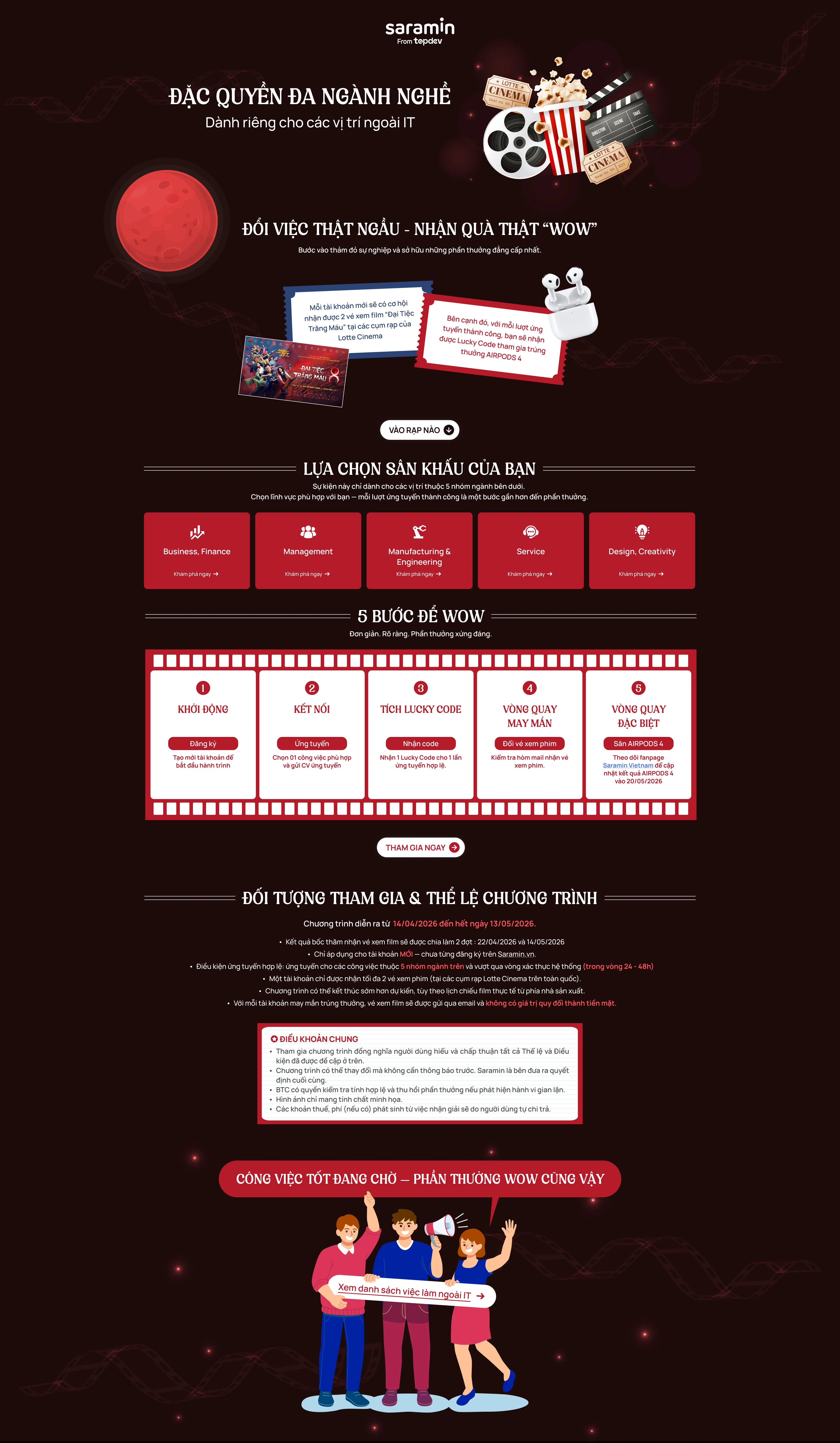 Saramin – Đặc Quyền Đa Ngành Nghề