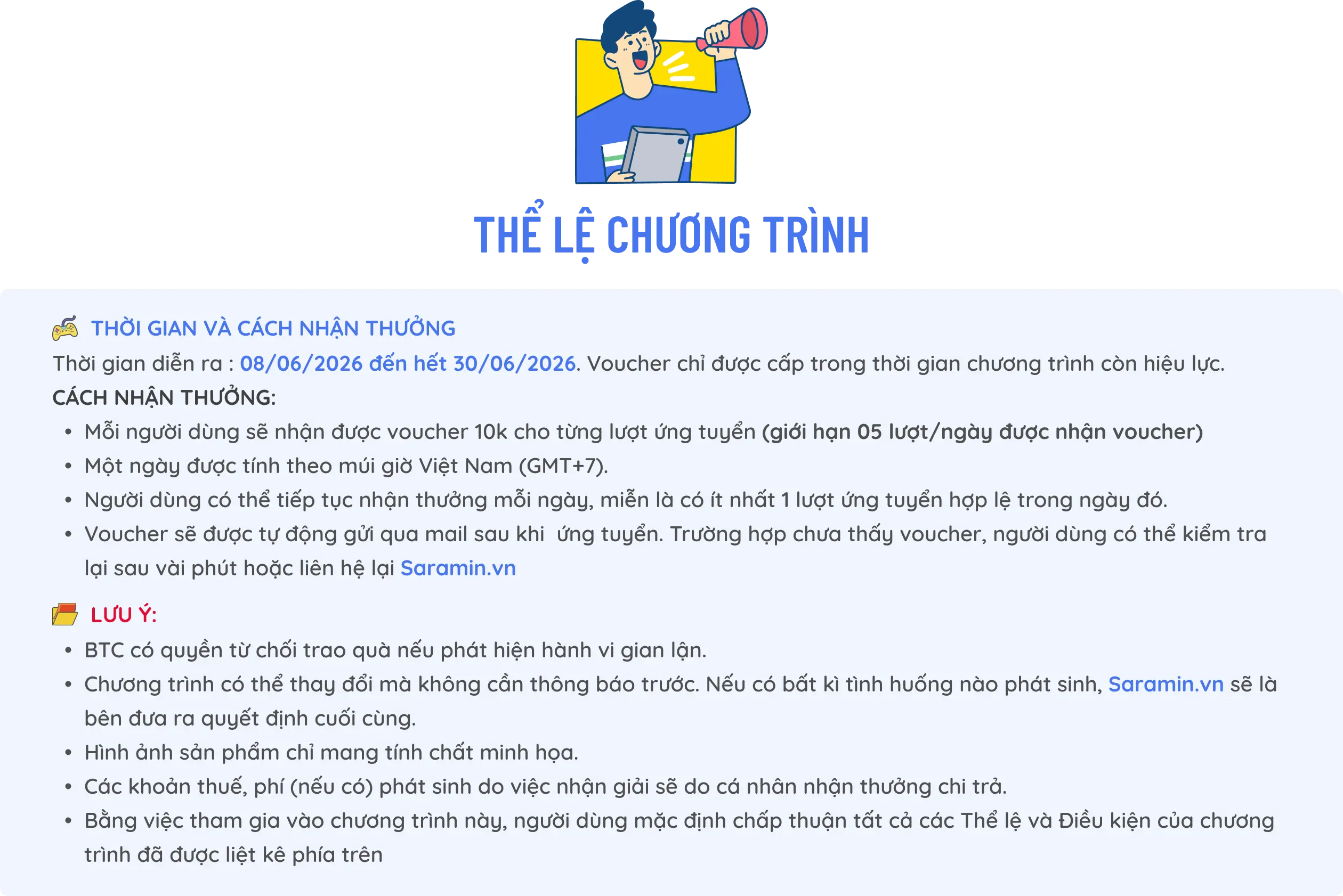 Thể lệ chương trình